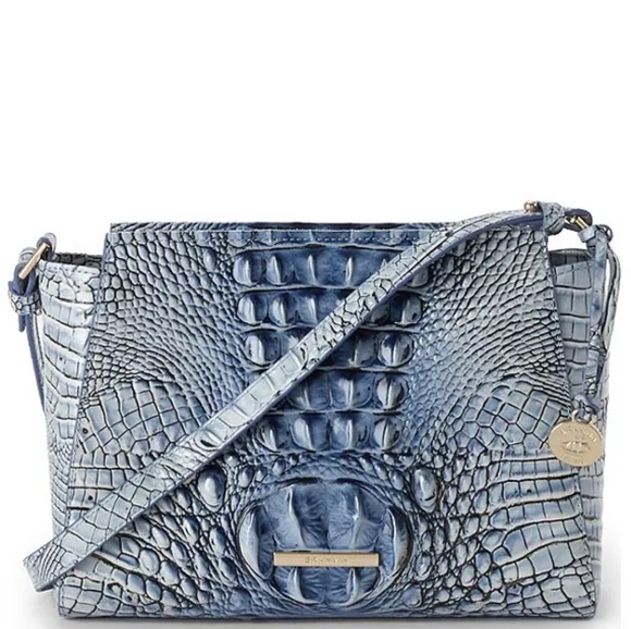 💙New Brahmin Hillary BellBottom Blue Melbourne Ombre Genuine Leather Durable - Picture 1 of 6